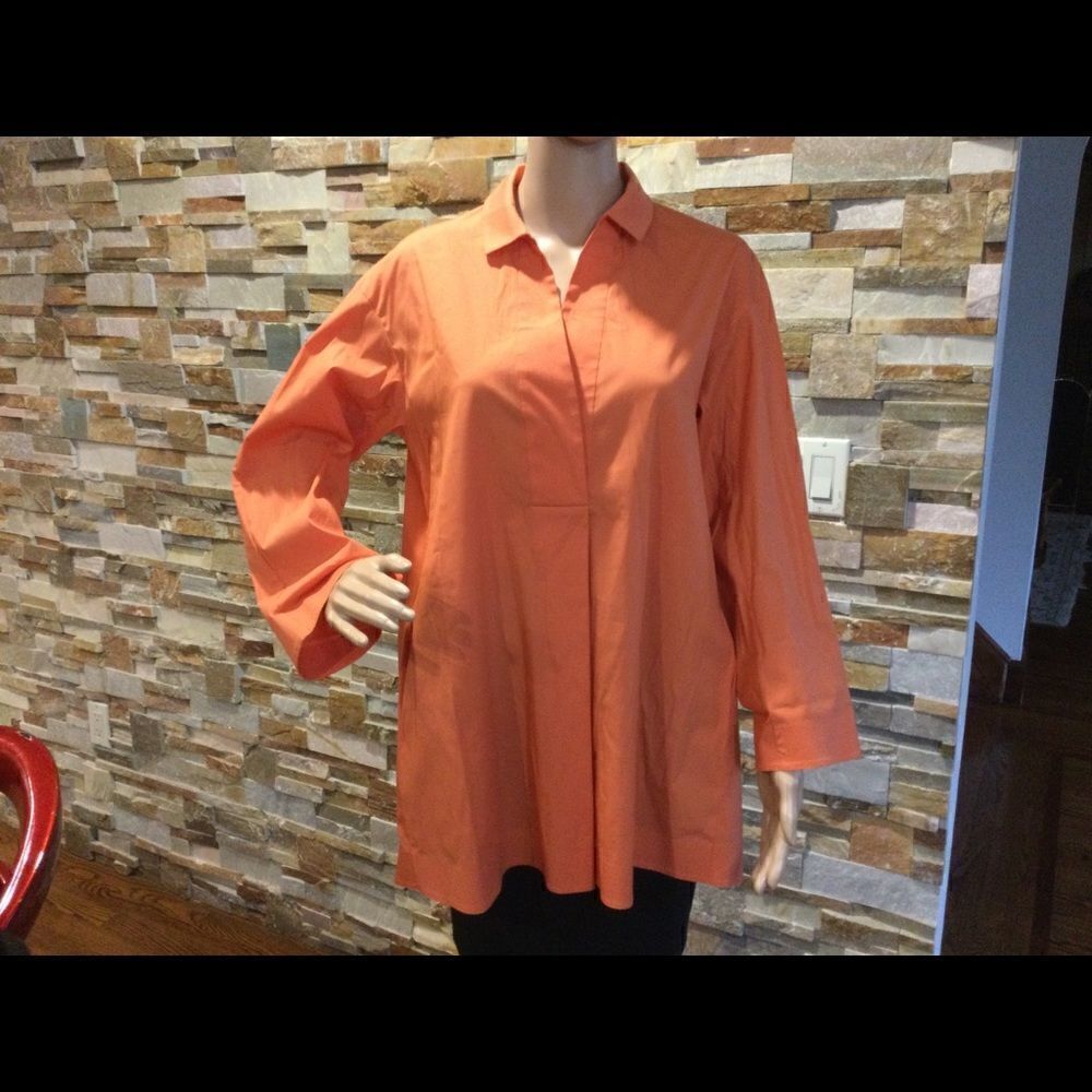 LAFAYETTE 148 Three-Quarter Sleeve Blouse